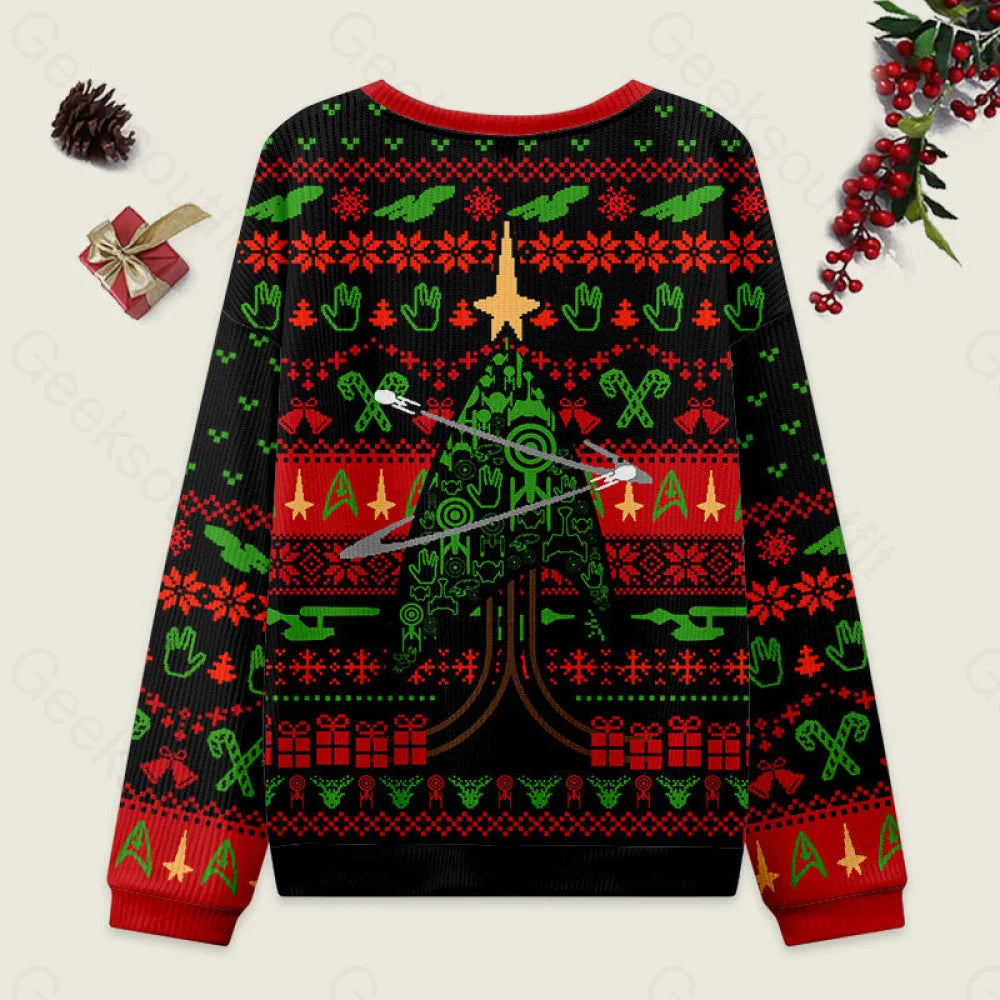 Starship Universe Black Ugly Christmas Sweater