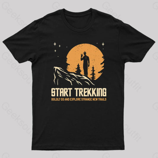 Start Trekking Geek T-Shirt Black / S