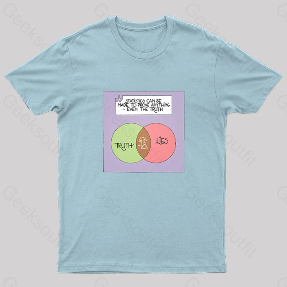 Statistics Can Be Made To Prove Anything Geek T-Shirt Light Blue / S