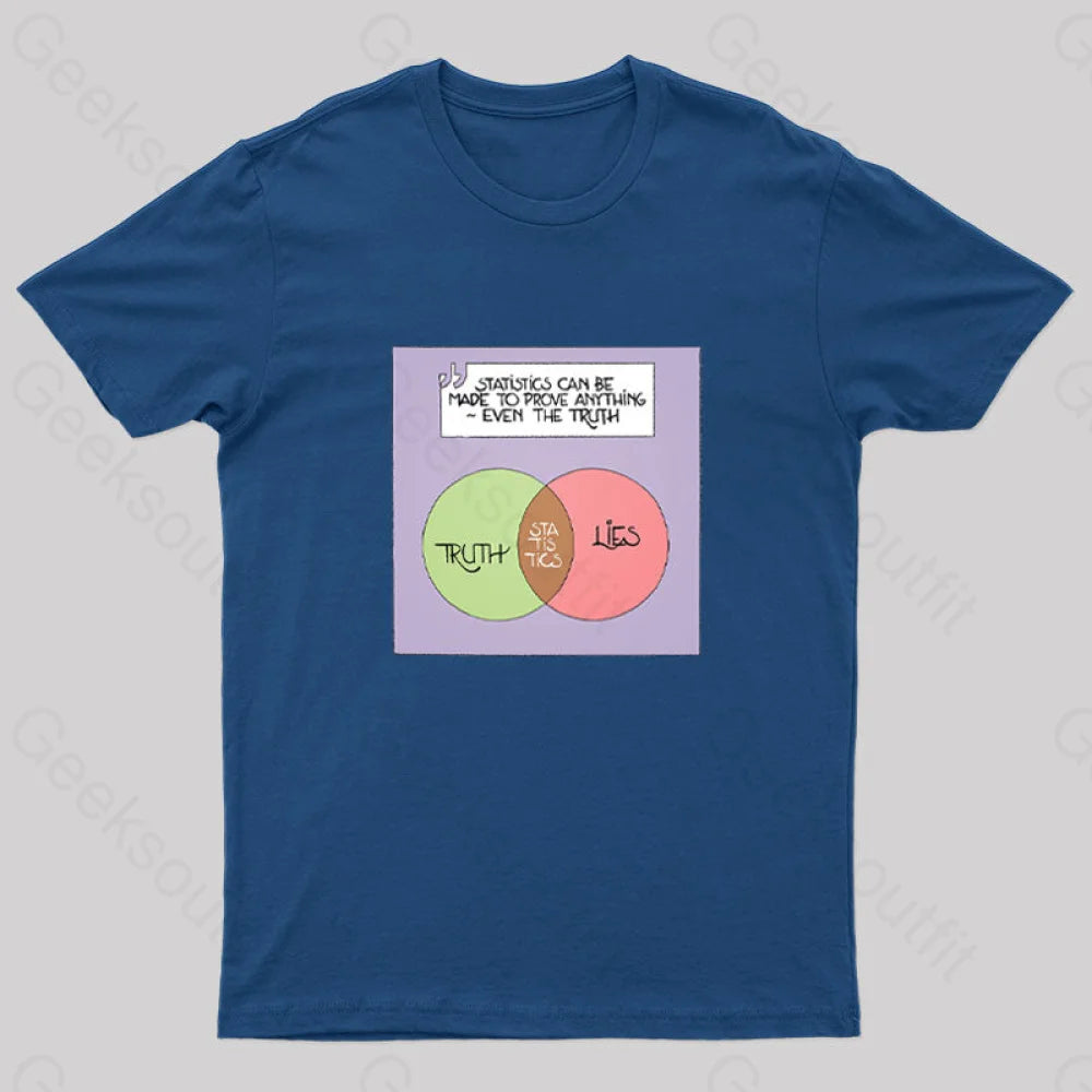 Statistics Can Be Made To Prove Anything Geek T-Shirt Navy / S