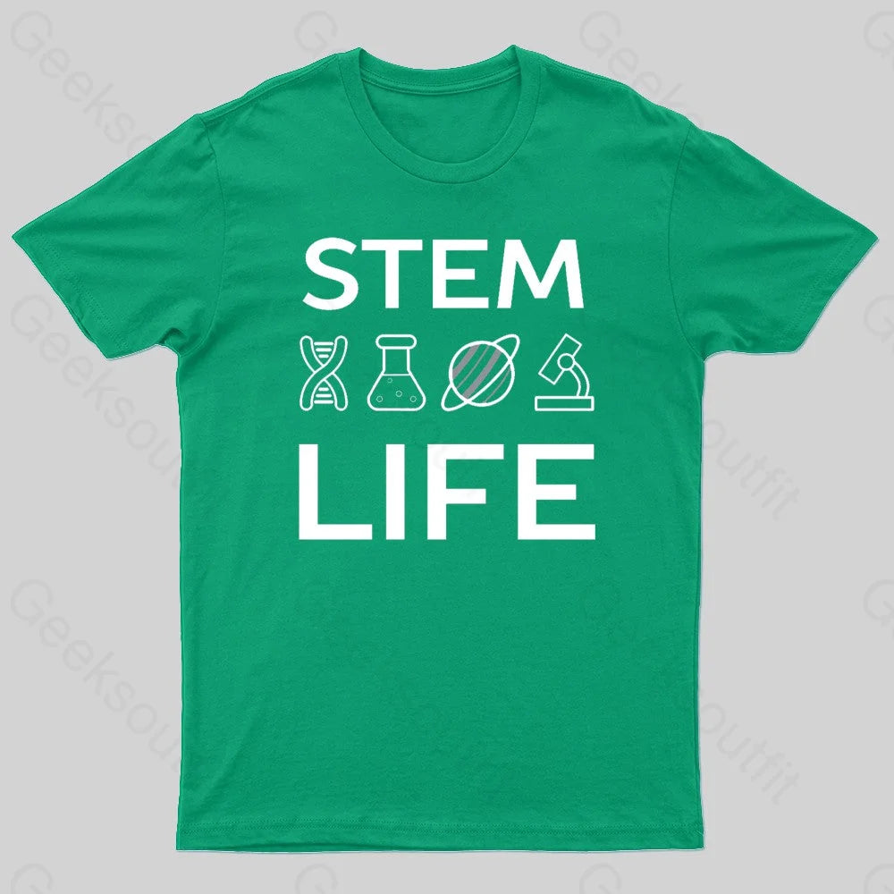 Stem Life Geek T-Shirt Green / S