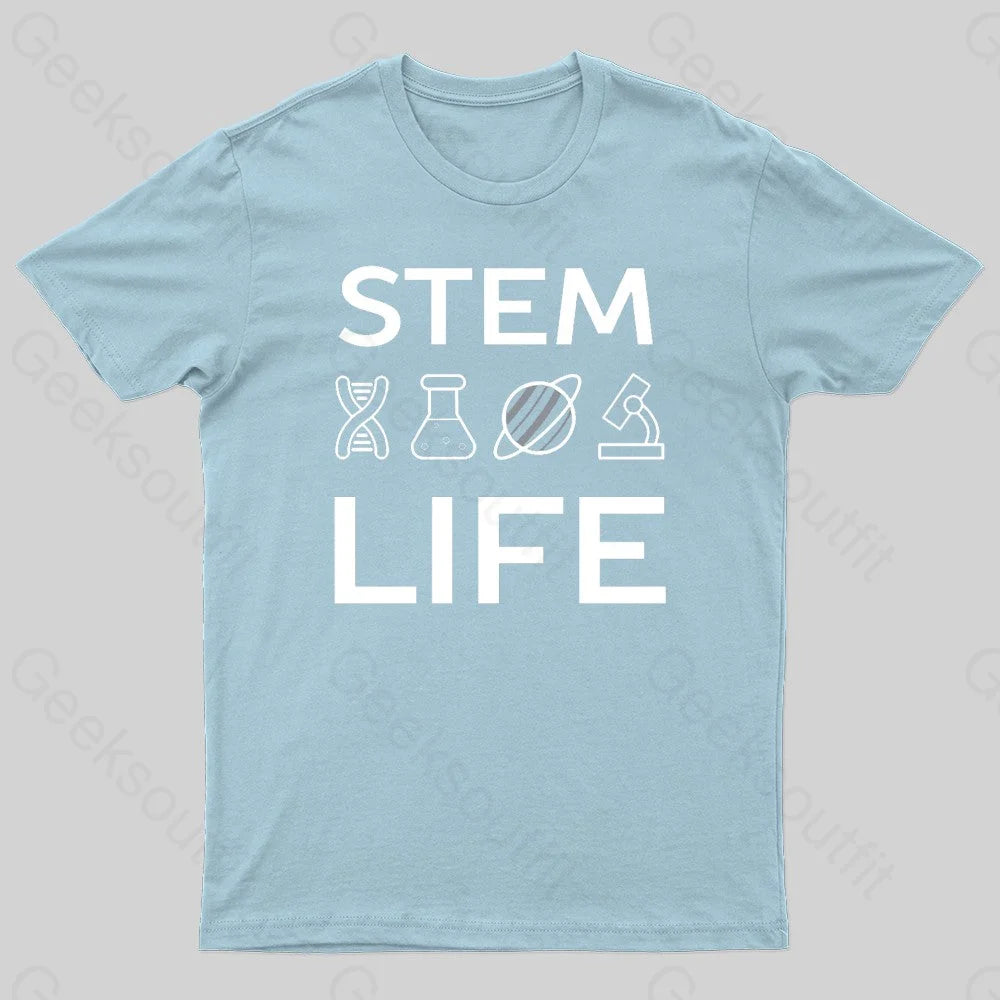 Stem Life Geek T-Shirt Light Blue / S