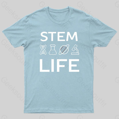 Stem Life Geek T-Shirt Light Blue / S