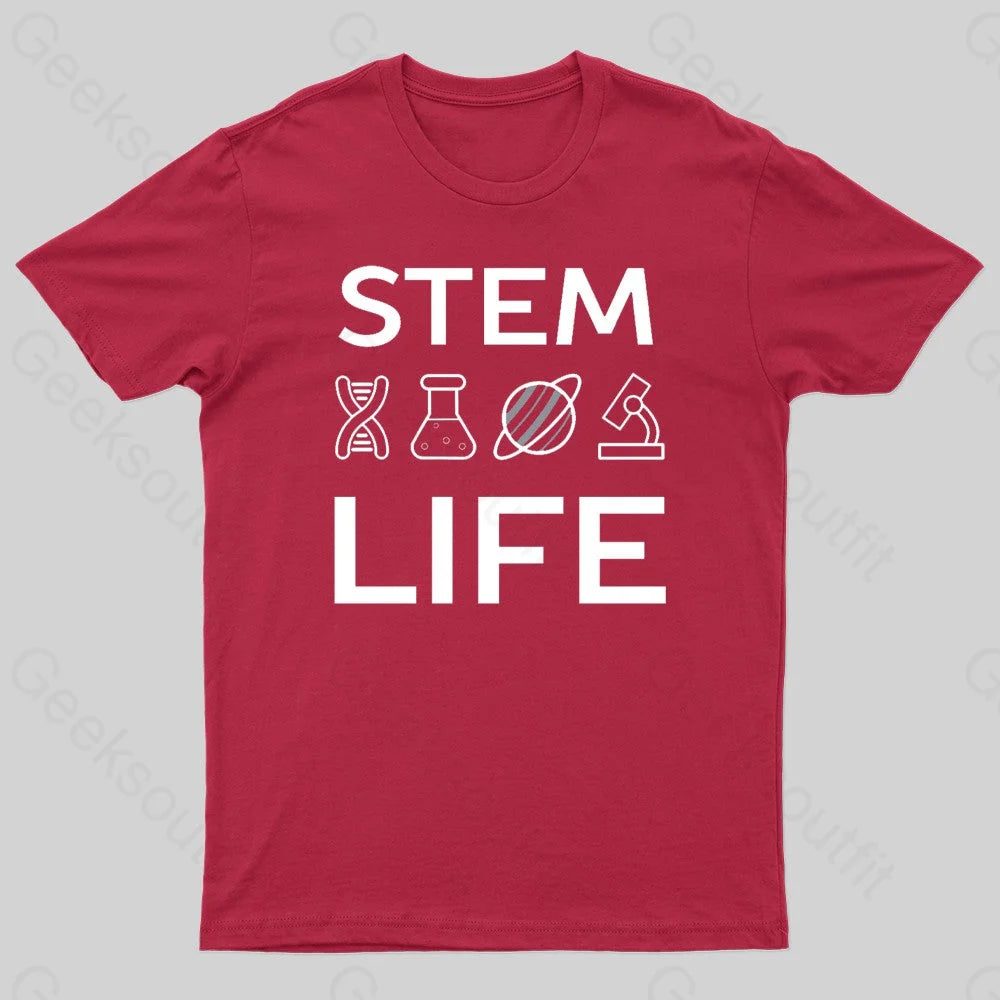 Stem Life Geek T-Shirt Red / S