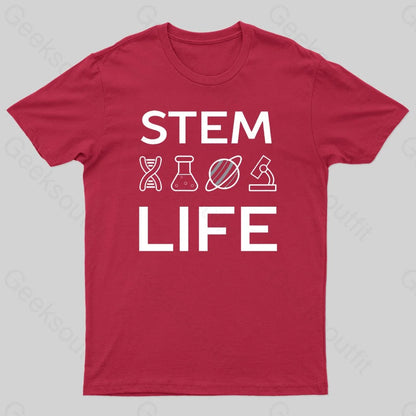 Stem Life Geek T-Shirt Red / S