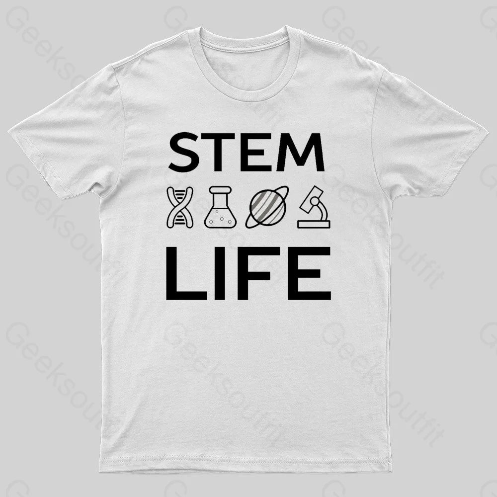 Stem Life Geek T-Shirt White / S