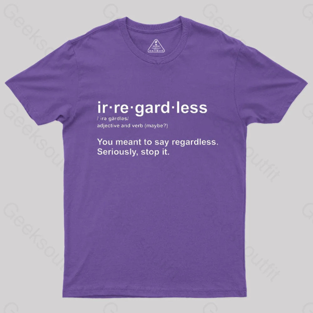 Stop It T-Shirt Purple / S