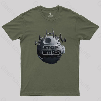 Stop Wars V2 T-Shirt Army Green / S