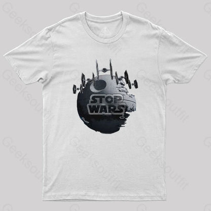 Stop Wars V2 T-Shirt White / S