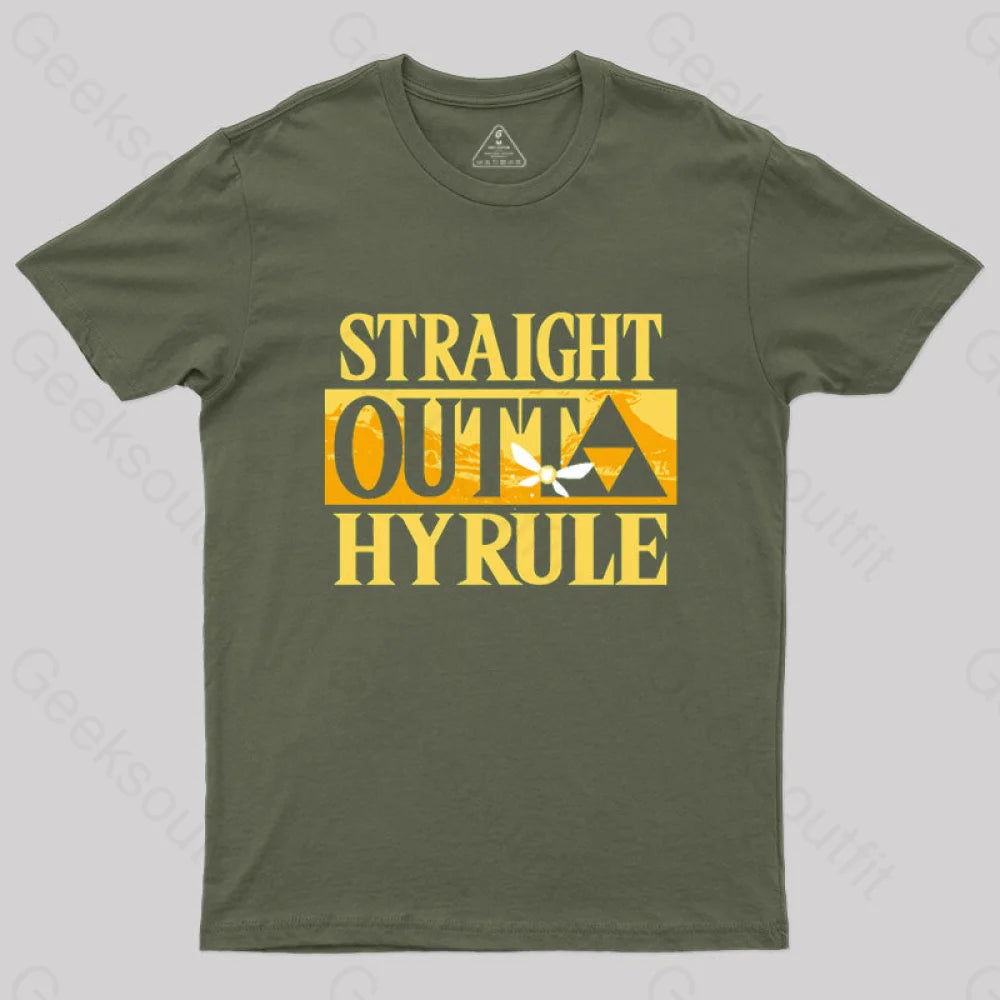 Straight Outta Hyrule T-Shirt Army Green / S