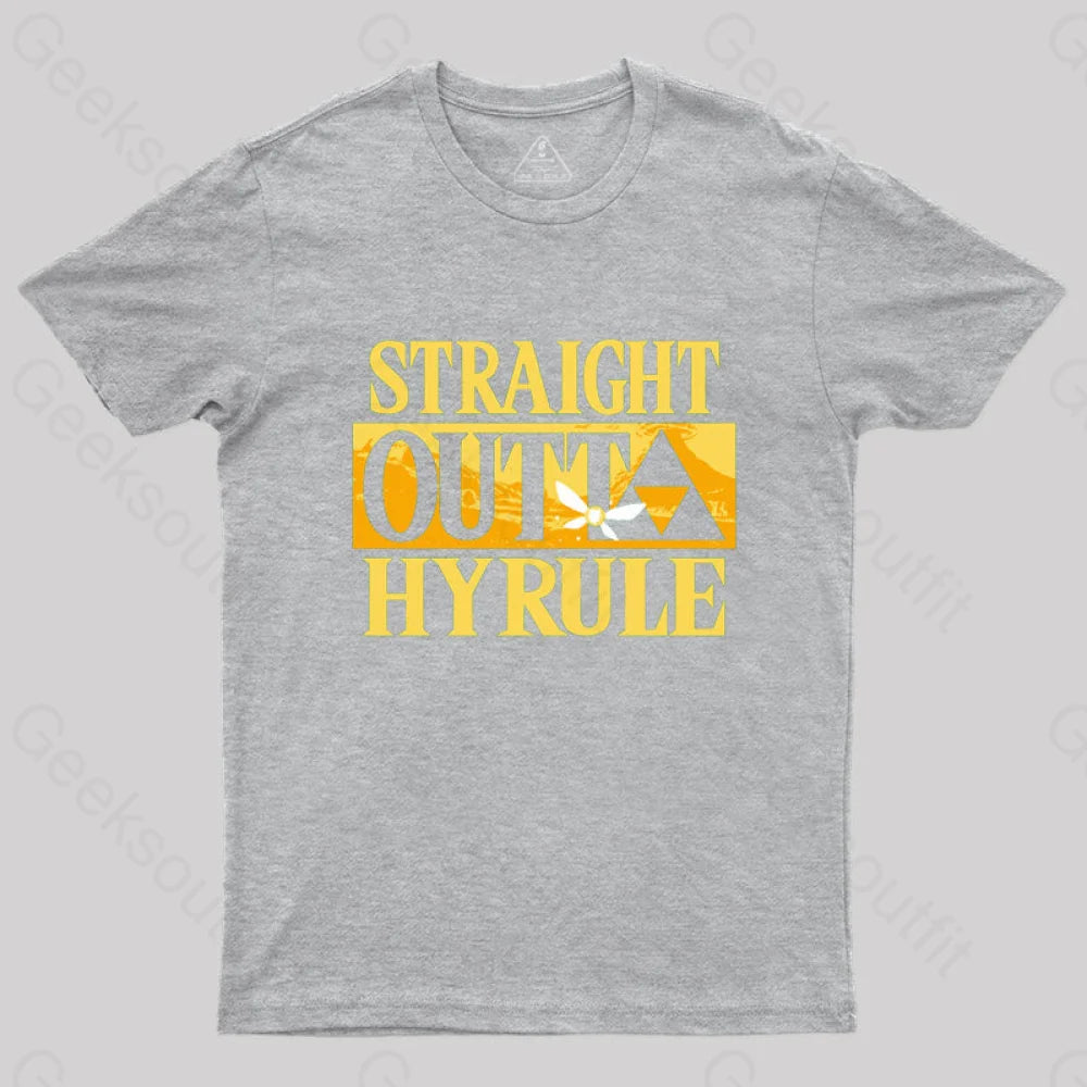 Straight Outta Hyrule T-Shirt Grey / S