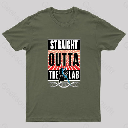 Straight Outta The Lab T-Shirt Army Green / S