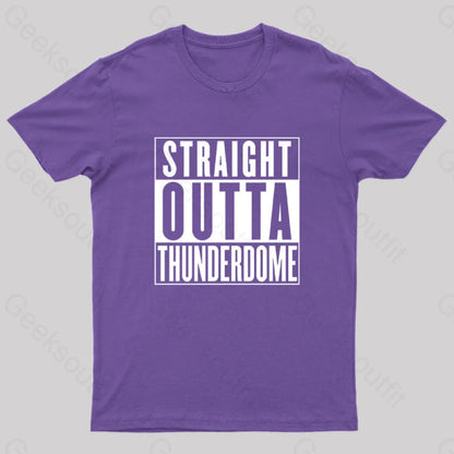 Straight Outta Thunderdome Nerd T-Shirt Purple / S