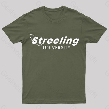 Streeling University Nerd T-Shirt Army Green / S