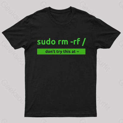 Sudo Linux Programming Command Nerd T-Shirt Black / S