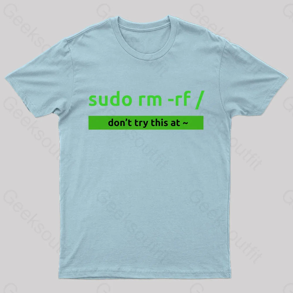 Sudo Linux Programming Command Nerd T-Shirt Light Blue / S