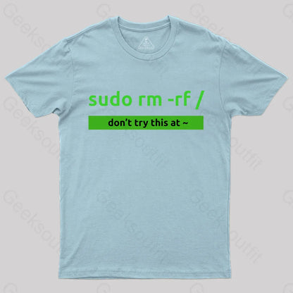 Sudo Linux Programming Command Nerd T-Shirt Light Blue / S