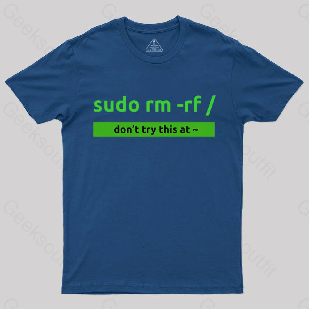 Sudo Linux Programming Command Nerd T-Shirt Navy / S