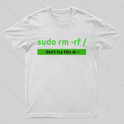 Sudo Linux Programming Command Nerd T-Shirt White / S