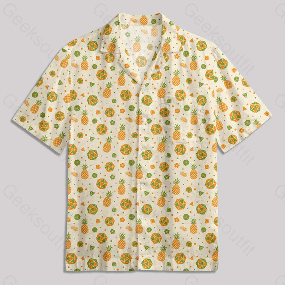 Summer Pineapple Dnd Button Up Pocket Shirt Hawaiian / S Bus621 Yc