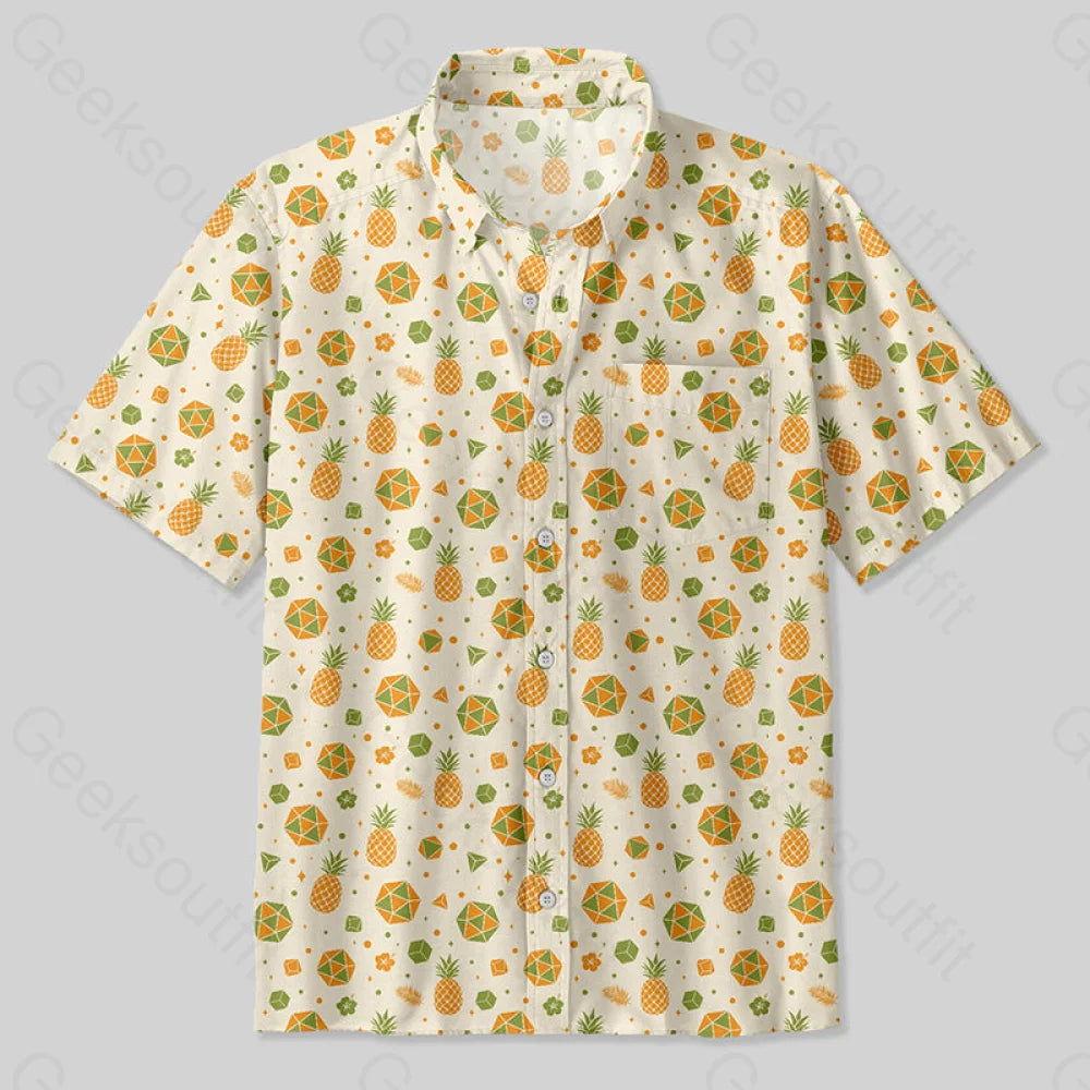 Summer Pineapple Dnd Button Up Pocket Shirt Up / S Bus621 Yc