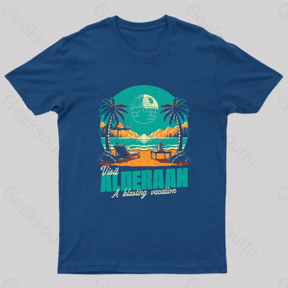 Summer Planet Destruction Geek T-Shirt Navy / S