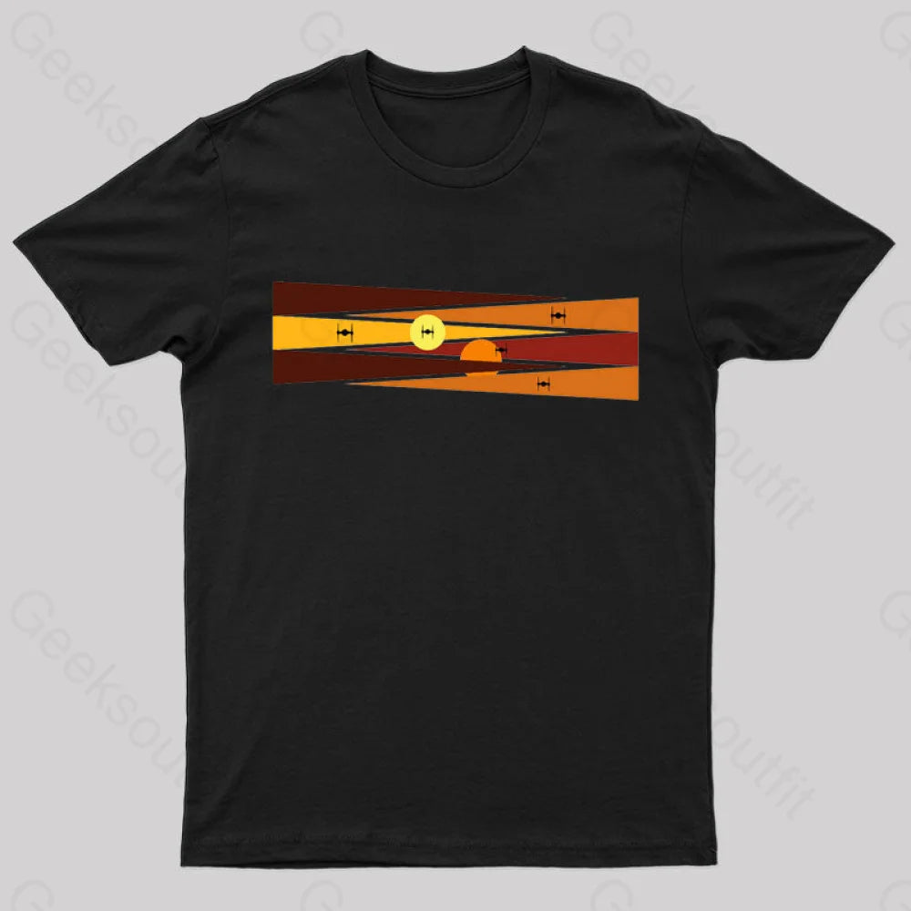 Sunset Nerd T-Shirt Black / S