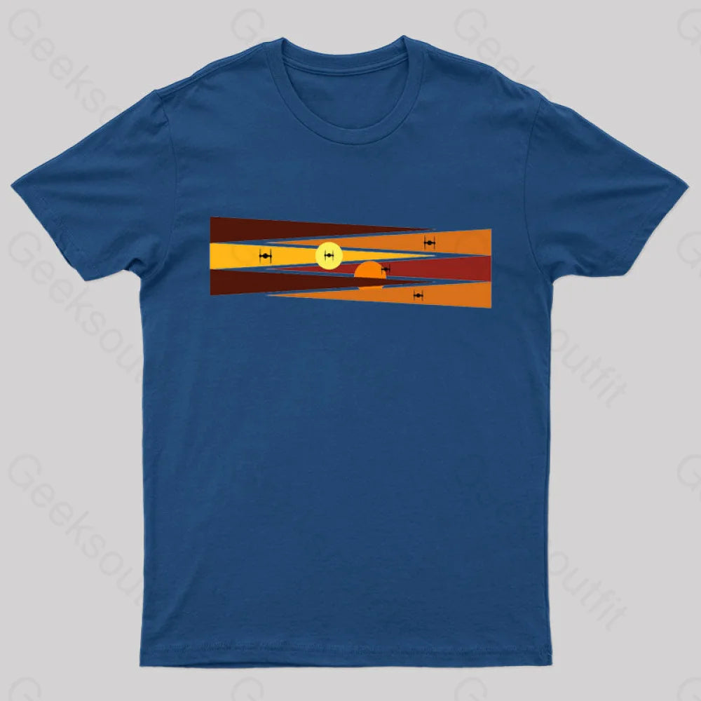 Sunset Nerd T-Shirt Navy / S