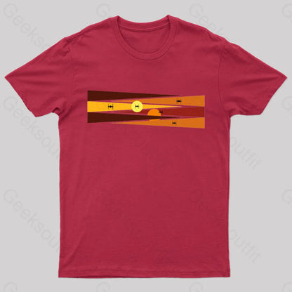 Sunset Nerd T-Shirt Red / S