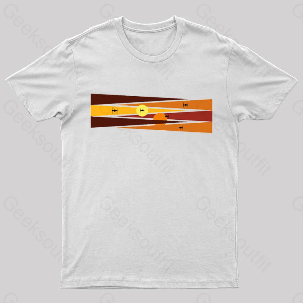 Sunset Nerd T-Shirt White / S