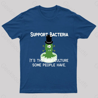 Support Bacteria Nerd T-Shirt Navy / S