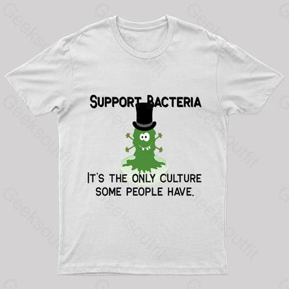 Support Bacteria Nerd T-Shirt White / S