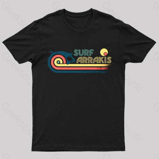 Surfs Up Geek T-Shirt Black / S