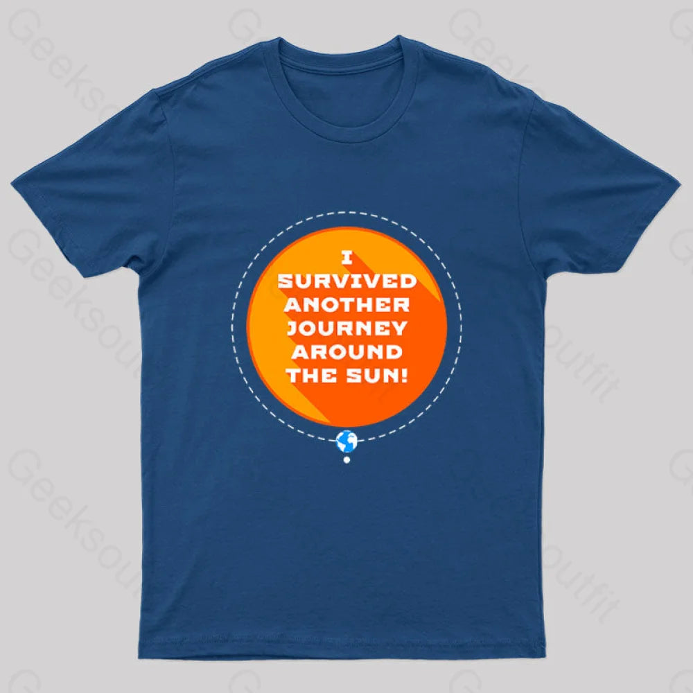 Survived Another Journey Geek T-Shirt Navy / S