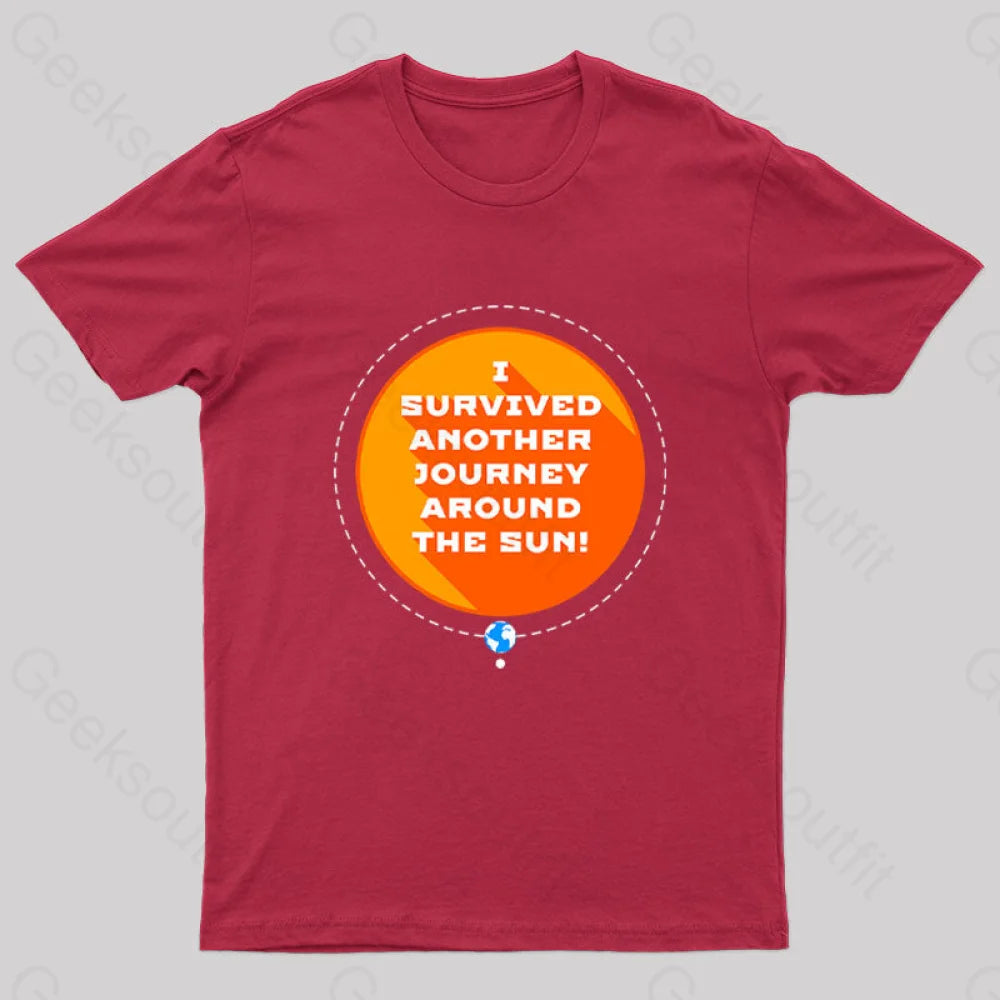 Survived Another Journey Geek T-Shirt Red / S