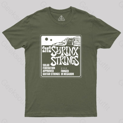 Syrinx Strings 2112 Rush T-Shirt Army Green / S