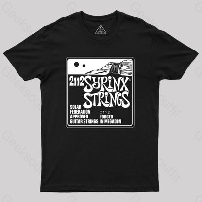 Syrinx Strings 2112 Rush T-Shirt Black / S