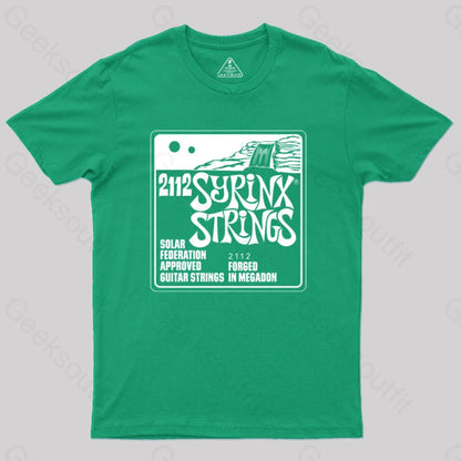 Syrinx Strings 2112 Rush T-Shirt Green / S