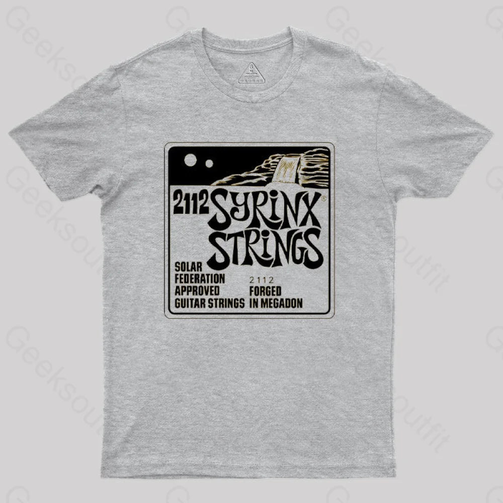 Syrinx Strings 2112 Rush T-Shirt Grey / S