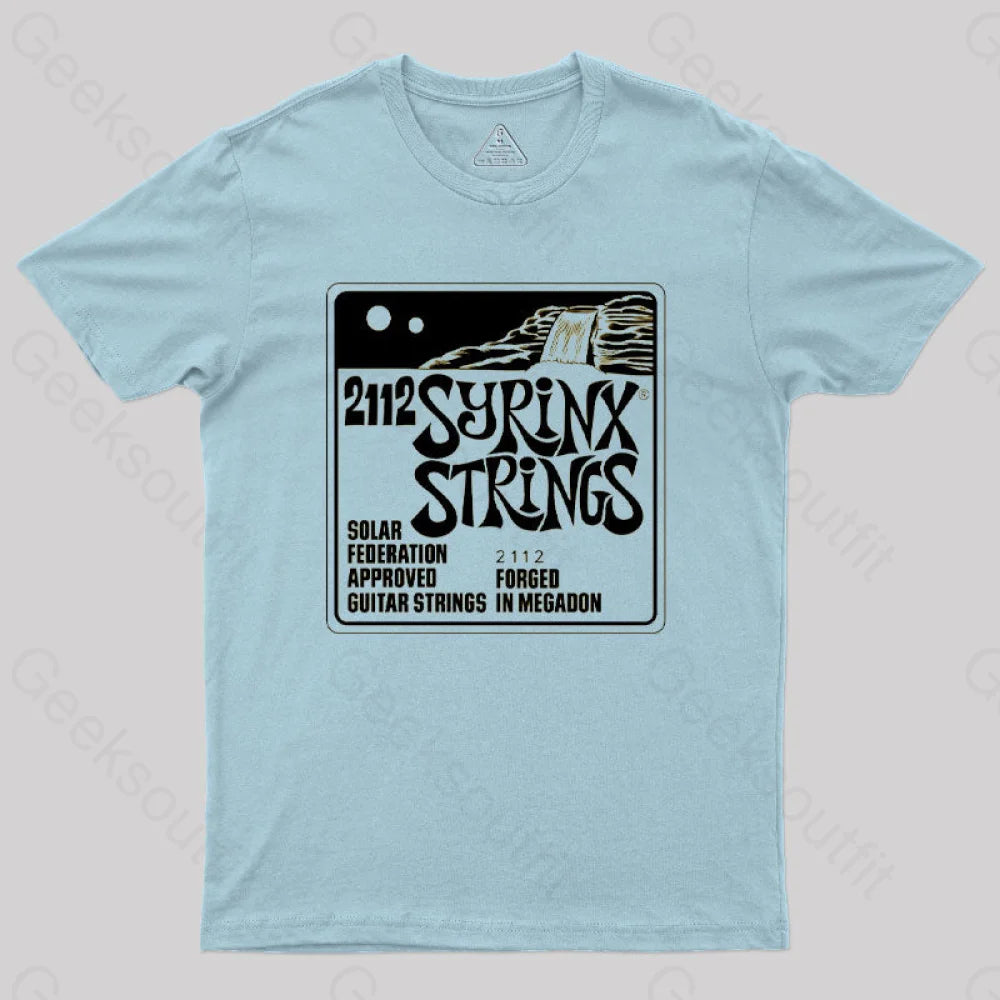 Syrinx Strings 2112 Rush T-Shirt Light Blue / S