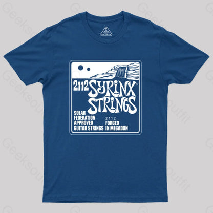 Syrinx Strings 2112 Rush T-Shirt Navy / S