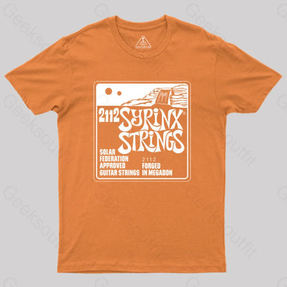 Syrinx Strings 2112 Rush T-Shirt Orange / S