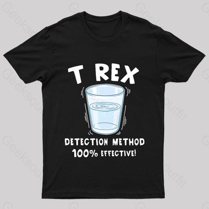 T Rex Detection Method Nerd T-Shirt Black / S