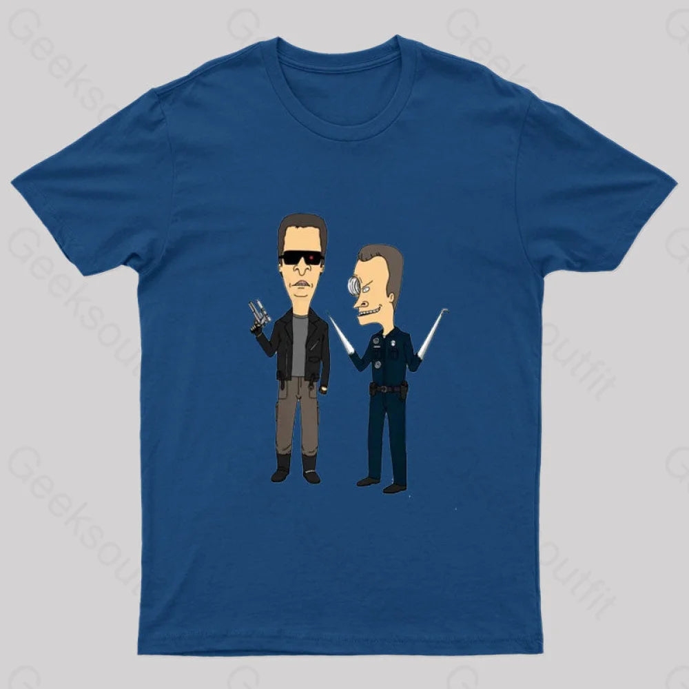 T800 And T1000 T-Shirt Navy / S