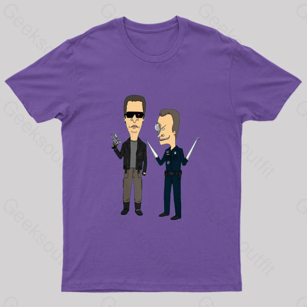 T800 And T1000 T-Shirt Purple / S