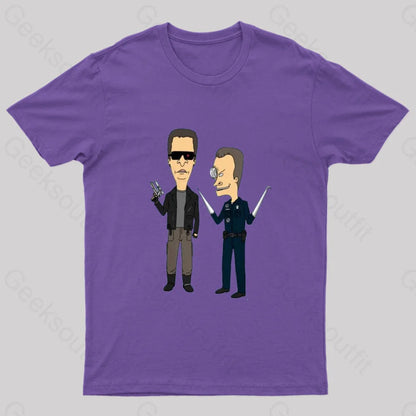 T800 And T1000 T-Shirt Purple / S