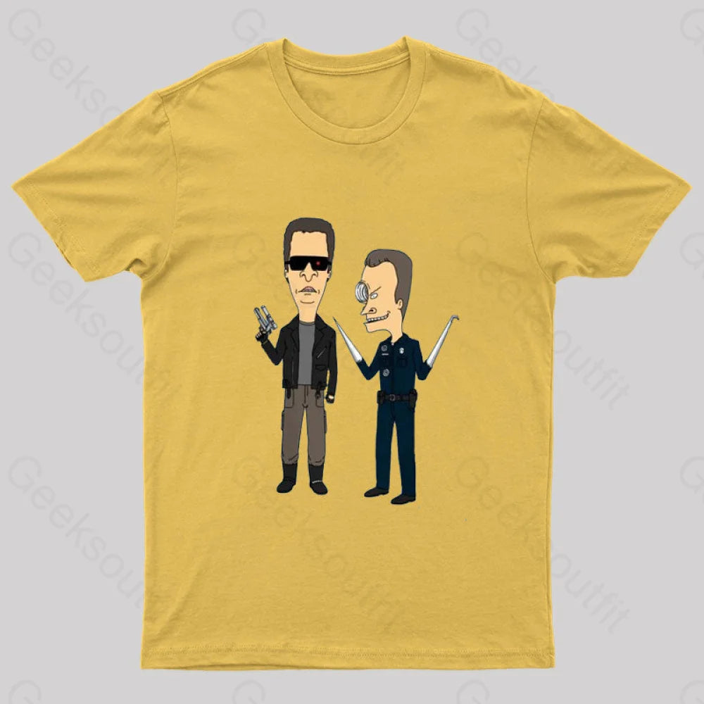 T800 And T1000 T-Shirt Yellow / S