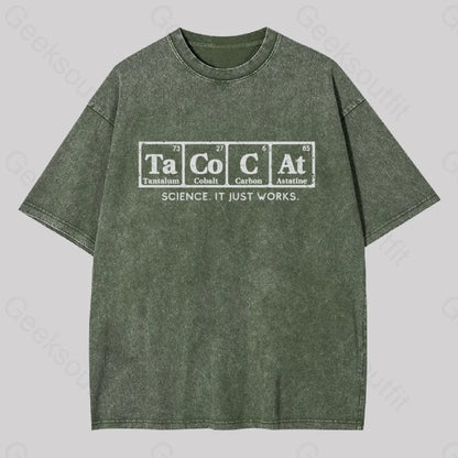 Tacocat Geek Washed T-Shirt Armygreen / S