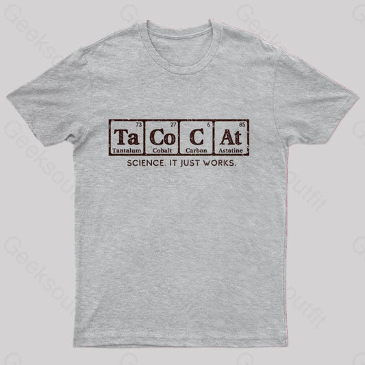 Tacocat Science It Just Works T-Shirt Grey / S