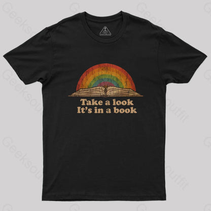 Take A Look It Is In Book Vintage T-Shirt Black / S